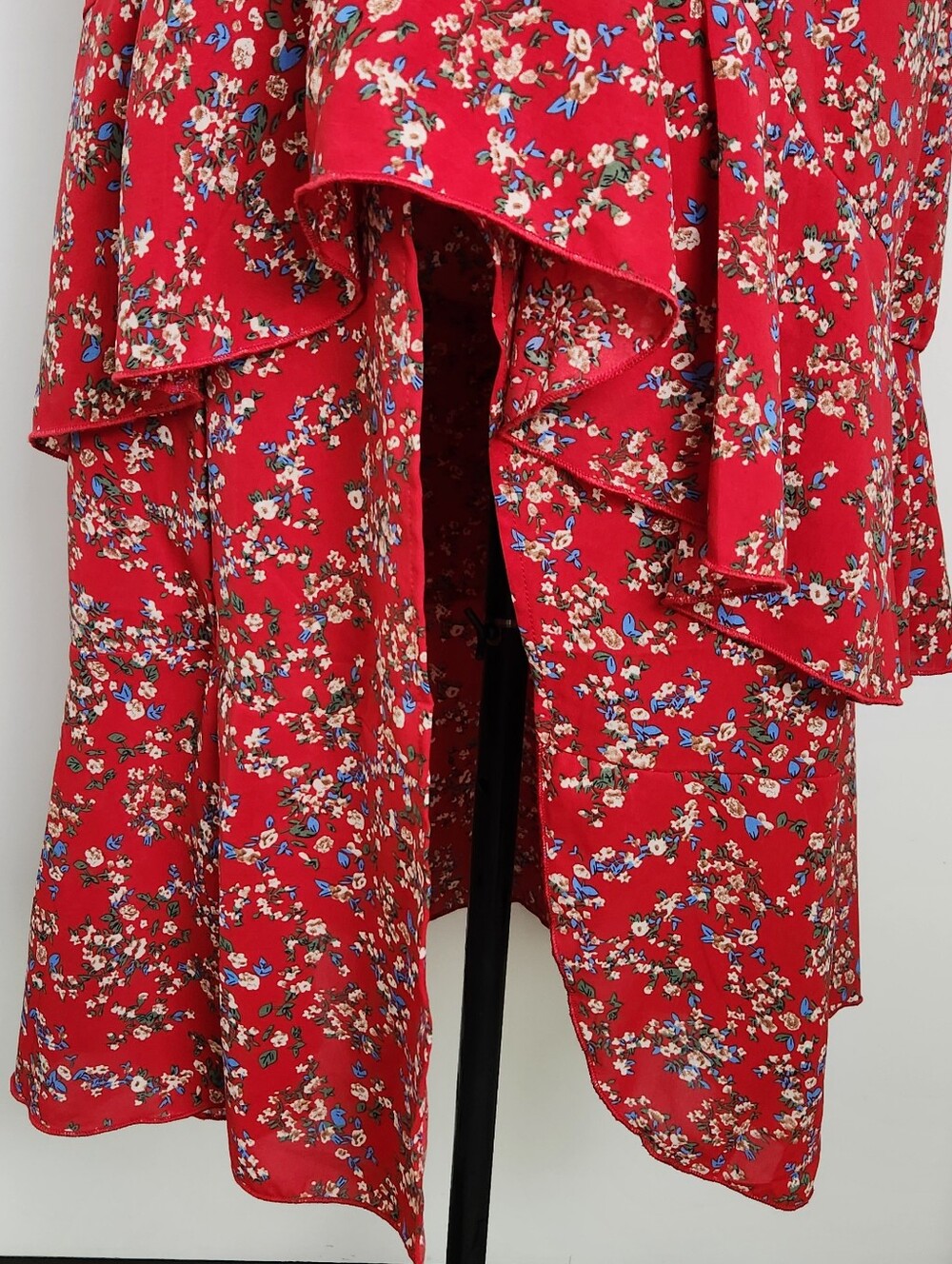 Floral Split Ruffle Midi Maxi Skirt - Picture 8 of 9